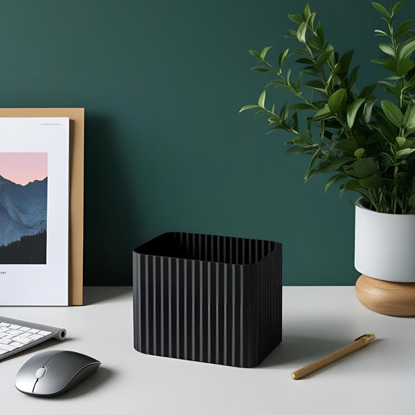 Modern Slim Ribbed Pencil Holder