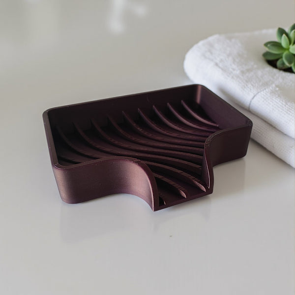 Curved Soap Dish with Drain