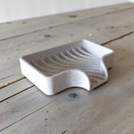 Curved Soap Dish with Drain