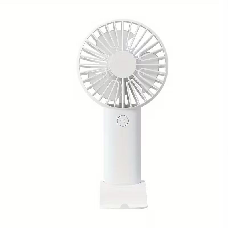 BreezeDock – USB Rechargeable Handheld & Desk Fan with Phone Stand
